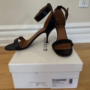 Givenchy 80 mm black sandals, size 39